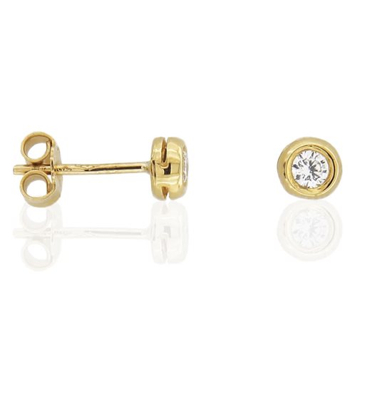 Earrings Demetra ESSENTIAL in Yellow Gold Diamante 0.06 Ct 021.006.Y.A3 - 021.006.Y.A3
